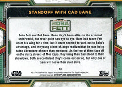 Topps 2022 Star Wars Boba Fett Purple Parallel Card 88 "Standoff With Cad Bane"