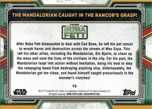 Topps 2022 Star Wars Boba Fett Purple Parallel Card 95 "The Mandalorian..."