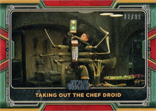 Topps 2022 Star Wars Boba Fett Red Parallel Card 56 "Taking Out The Chef..." 82/99