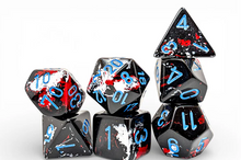 Chessex: Polyhedral 7-Die Set - Dark Side/Blue