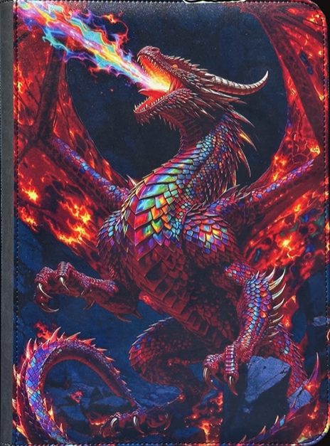 Maggot Labs™ 9-Pocket Zippered Binder - Chromatic Stormdrake