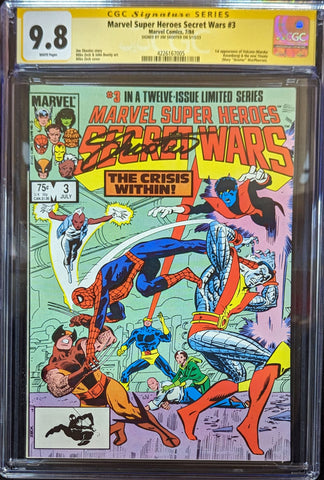 Secret Wars #3 (1984) CGC 9.8 Signed by Jim Shooter