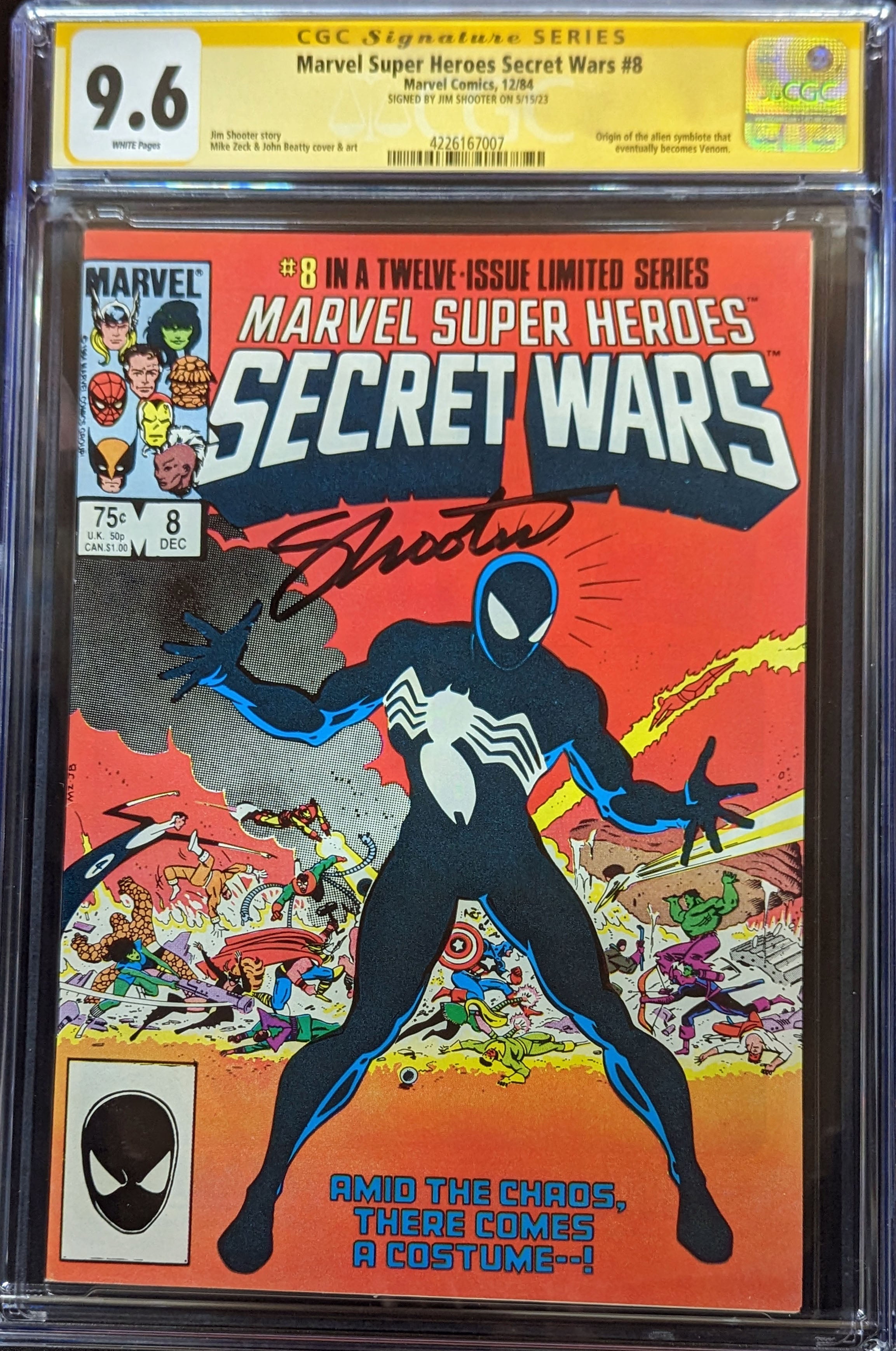Secret Wars #8 (1984) CGC 9.6 Signed by Jim Shooter