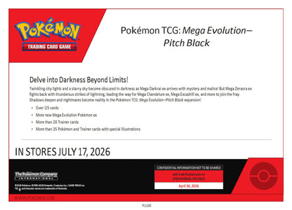 Pokemon Mega Evolution ME05: Pitch Black Booster Display Box