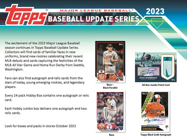 2023 Topps Baseball Update Series Hobby HTA Jumbo Pack
