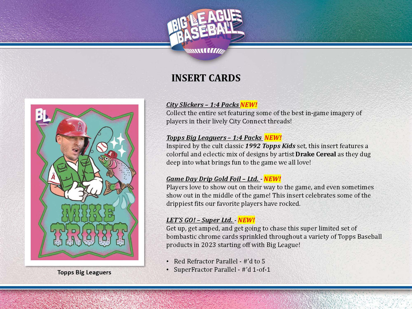 2023 Topps Big League Baseball Factory Sealed Hobby Card Box