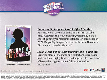 2023 Topps Big League Baseball Factory Sealed Hobby Card Box