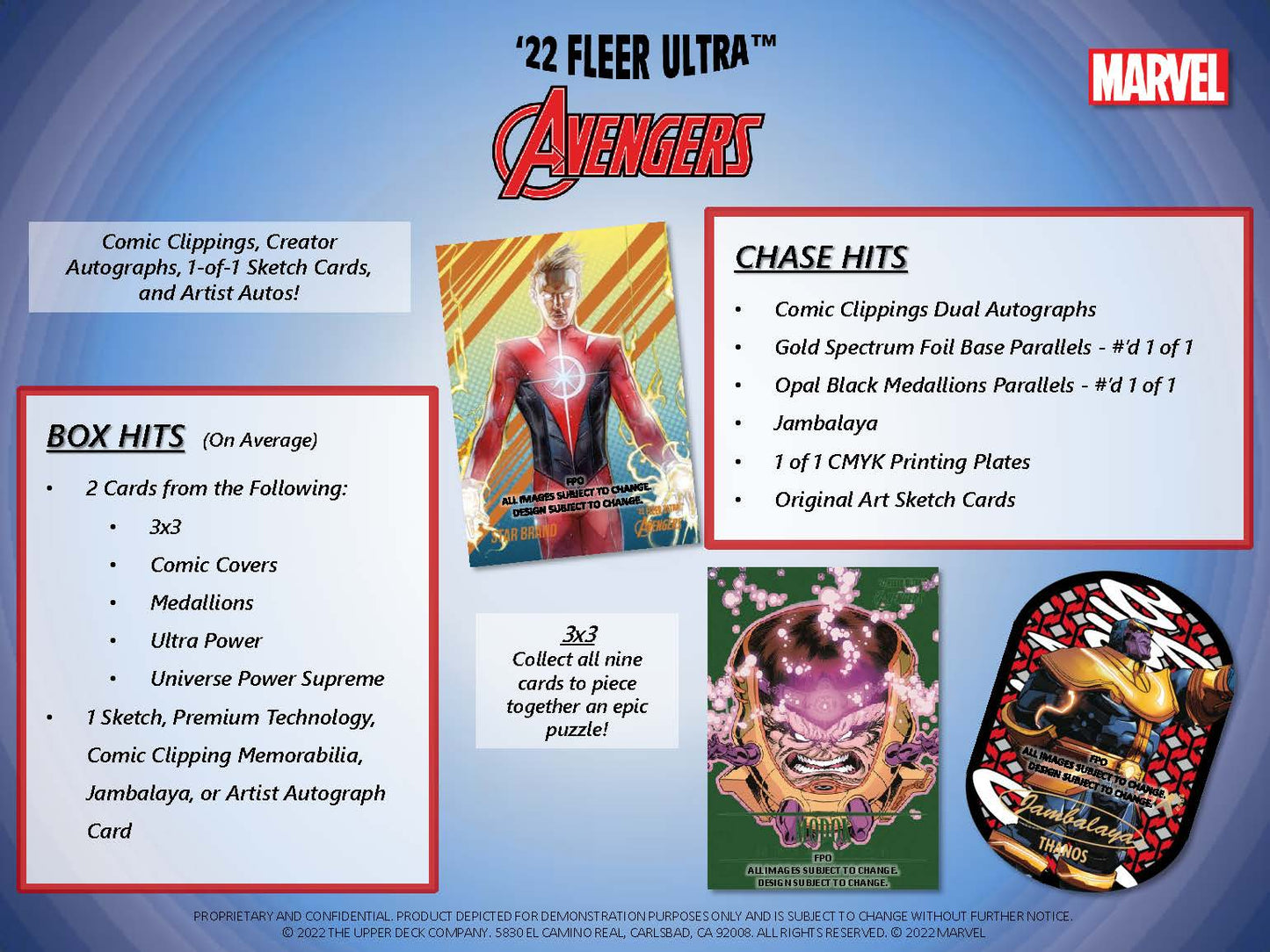 2022 Upper Deck Fleer Ultra Marvel Avengers Hobby