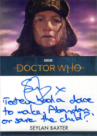 2022 Doctor Who Series 11 & 12 Seylan Baxter Autograph Inscription Card