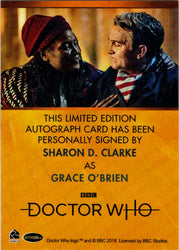 2022 Doctor Who Series 11 & 12 Sharon D. Clarke Bordered Autograph Card