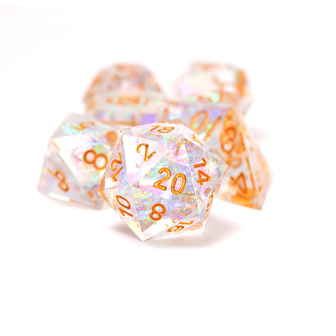 Sirius Dice - Sharp Crystal Fairy 7-Piece Polyhedral RPG Dice Set