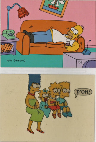 1993 Skybox Simpsons Series 1 Promo Card With Cel Overlay B1 C1