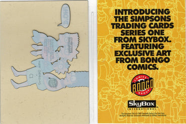 1993 Skybox Simpsons Series 1 Promo Card With Cel Overlay B1 C1