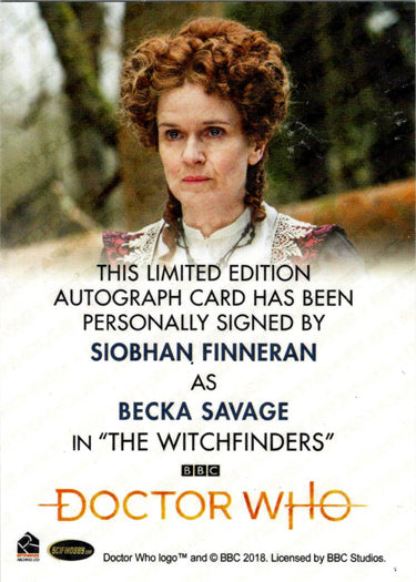 2022 Doctor Who Series 11 & 12 Siobhan Finneran Full Bleed Autograph Card