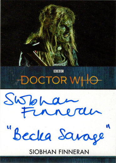 2022 Doctor Who Series 11 & 12 Siobhan Finneran Autograph Inscription Card V1