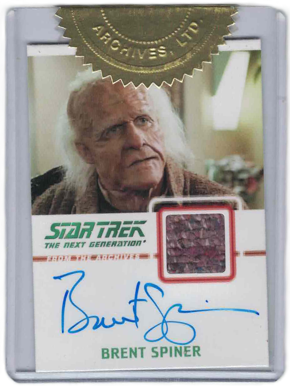 Star Trek TNG Heroes & Villains Autograph Costume Card Brent Spiner as Dr. Soong 251/275