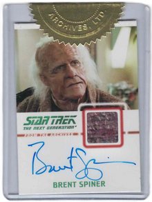 Star Trek TNG Heroes & Villains Autograph Costume Card Brent Spiner as Dr. Soong 251/275