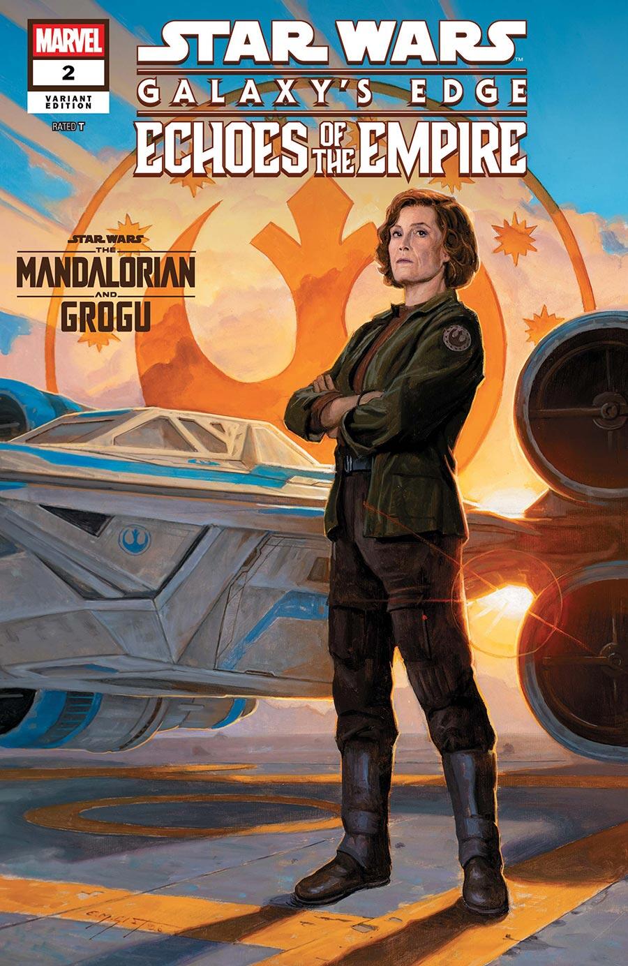 Star Wars: Galaxy's Edge   Echoes Of The Empire #2 E.M. Gist Mandalorian & Grogu Variant