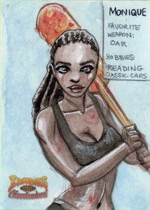 Zombies vs Cheerleaders 2013 Sketch Card by Amber Stone