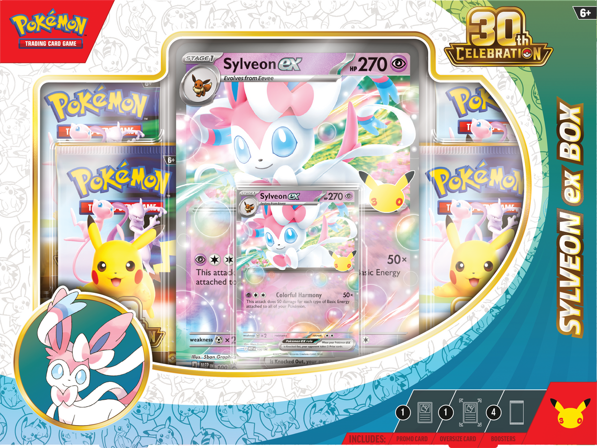 Pokemon Mega Evolution ME30: 30th Celebration Sylveon ex Box