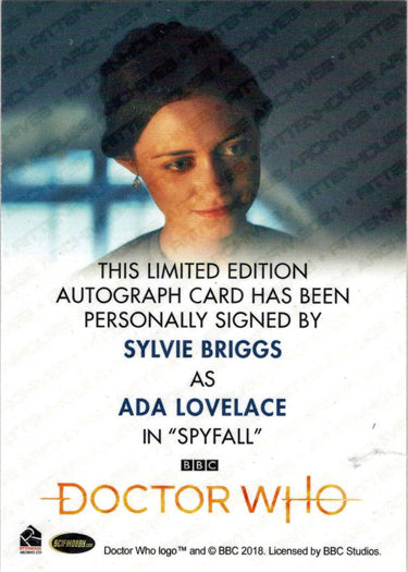 2022 Doctor Who Series 11 & 12 Sylvie Briggs Full Bleed Autograph Card