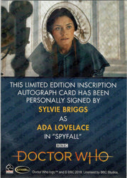 2022 Doctor Who Series 11 & 12 Sylvie Briggs Autograph Inscription Card