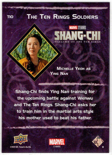 2023 Upper Deck Marvel Shang-Chi Ten Rings Soldiers Insert Card T10 M. Yeoh