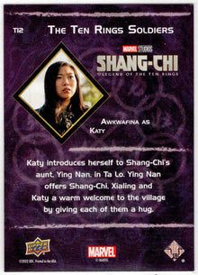 2023 Upper Deck Marvel Shang-Chi Ten Rings Soldiers Insert Card T12 Awkwafina