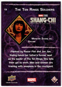 2023 Upper Deck Marvel Shang-Chi Ten Rings Soldiers Insert Card T3 Meng'er Zhang