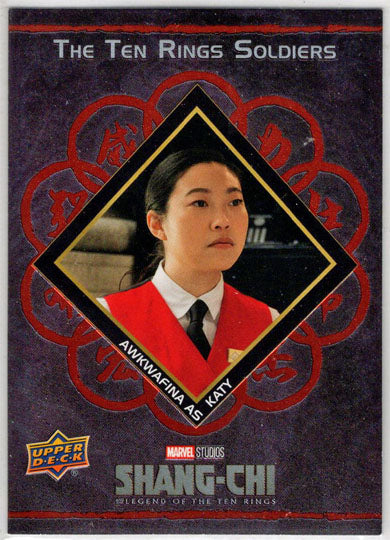 2023 Upper Deck Marvel Shang-Chi Ten Rings Soldiers Red Insert Card T4 Awkwafina