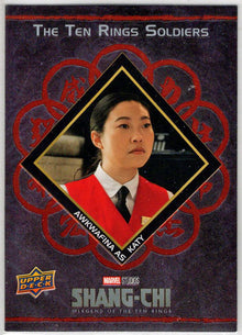 2023 Upper Deck Marvel Shang-Chi Ten Rings Soldiers Red Insert Card T4 Awkwafina