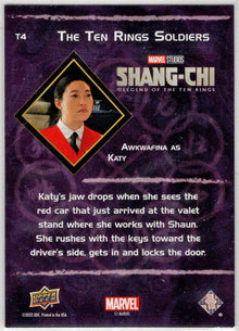 2023 Upper Deck Marvel Shang-Chi Ten Rings Soldiers Red Insert Card T4 Awkwafina