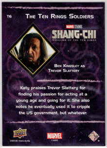 2023 Upper Deck Marvel Shang-Chi Ten Rings Soldiers Red Insert Card T6 Kingsley