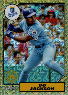 Topps Series One Baseball 2022 Chrome Silver Card T87C-33 Bo Jackson