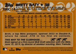 Topps Series One Baseball 2023 Chrome Silver Card T88C-14 Brett Baty