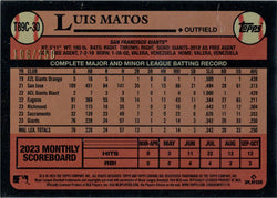 Topps Series 1 Baseball 2024 Chrome Silver Parallel Card T89C-30 L Matos 108/150