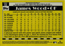 Topps Series One Baseball 2025 Chrome Silver Card T90C-55 James Wood