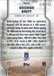 Topps Of The Class Baseball 2020 Greats Foil Card TCG-15 George Brett 018/299