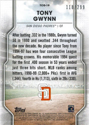 Topps Of The Class Baseball 2020 Greats Foil Card TCG-19 Tony Gwynn 118/299