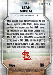 Topps Of The Class Baseball 2020 Greats Foil Card TCG-5 Stan Musial 036/299