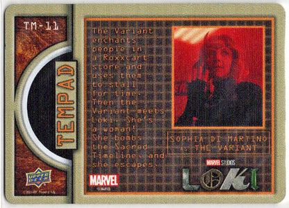 2023 Upper Deck Marvel Loki Tempad Metal Card TM-11 Sophia Di Martino As Variant