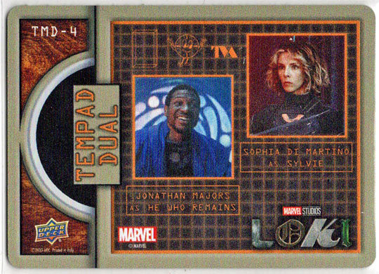 2023 Upper Deck Marvel Loki Tempad Dual Metal Card TMD-4 Majors/Di Martino