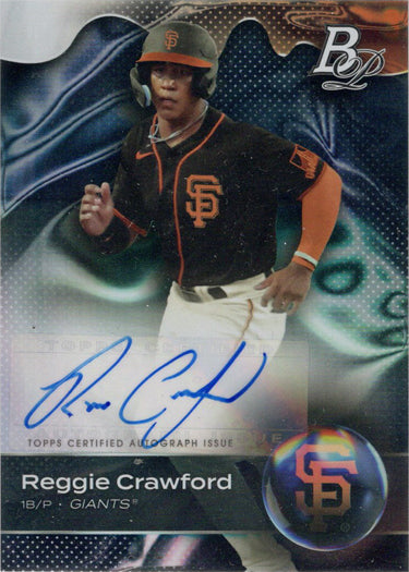 Bowman Platinum Baseball 2023 Top Prospect Auto Card TOP-17 Reggie Crawford