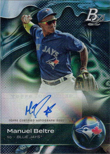 Bowman Platinum Baseball 2023 Top Prospect Auto Card TOP-78 Manuel Beltre