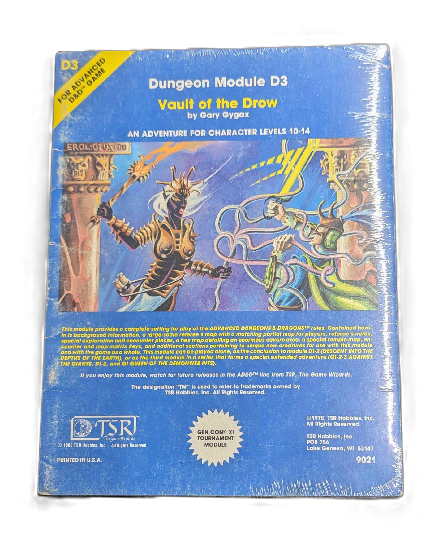 TSR Advanced Dungeons & Dragons Dungeon Module D3: Vault of the Drow