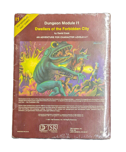 TSR Advanced Dungeons & Dragons Dungeon Module I1: Dwellers of the Forbidden City