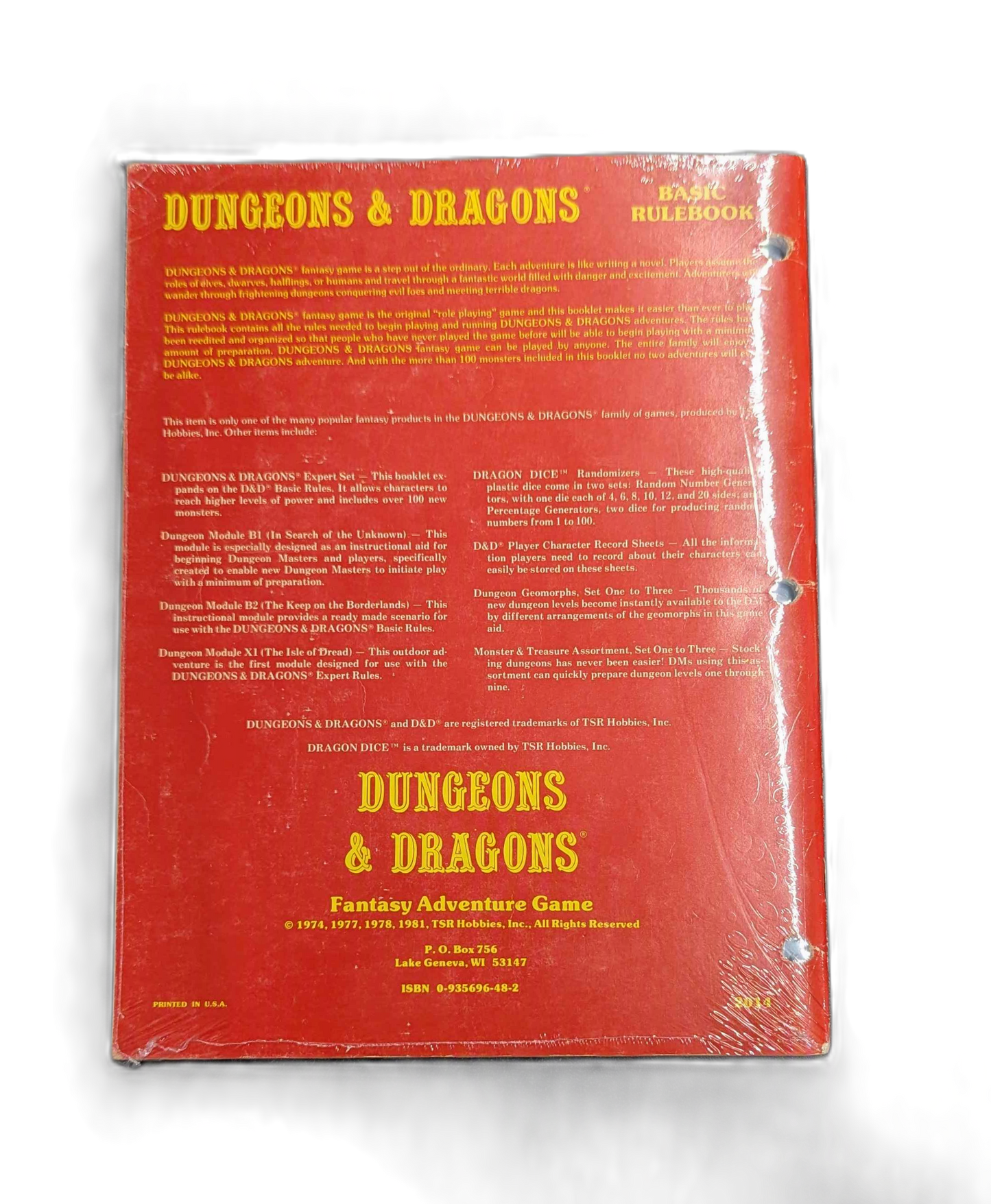 TSR Dungeons & Dragons Basic Rulebook (First Printing)