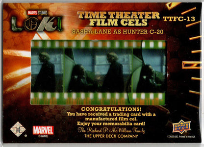 2023 Upper Deck Marvel Loki Time Theater Film Cels Card TTFC-13 Sasha Lane