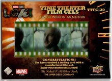 2023 Upper Deck Marvel Loki Time Theater Film Cels Card TTFC-30 Owen Wilson