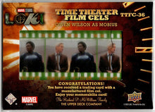 2023 Upper Deck Marvel Loki Time Theater Film Cels Card TTFC-36 Owen Wilson